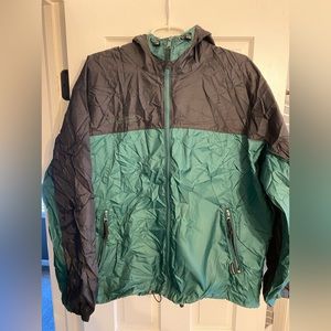 VINTAGE COLUMBIA SHELL/LIGHT COAT   Size Large   GREEN/BLACK